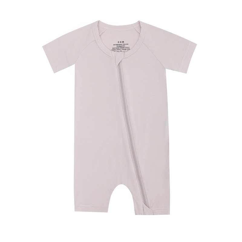 Solid Short Sleeve Romper