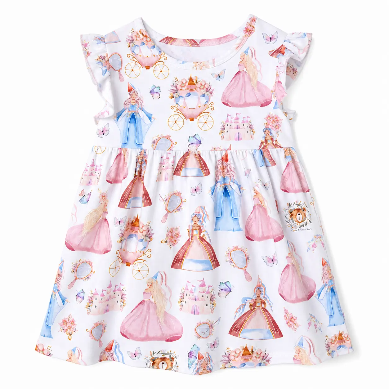 Girls Ruffle Sleeve Dress
