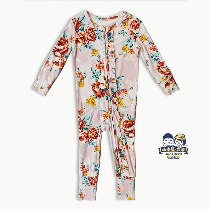Ruffle Baby Zipper Romper